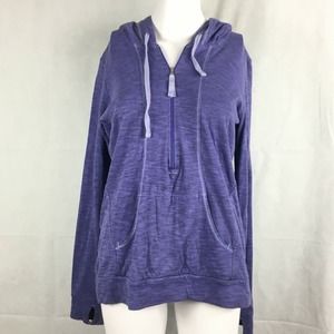 Lucy Top Womens Sz SP Purple Hoodie Full Zip Sweatshirt‎ Sweater Thumb Holes